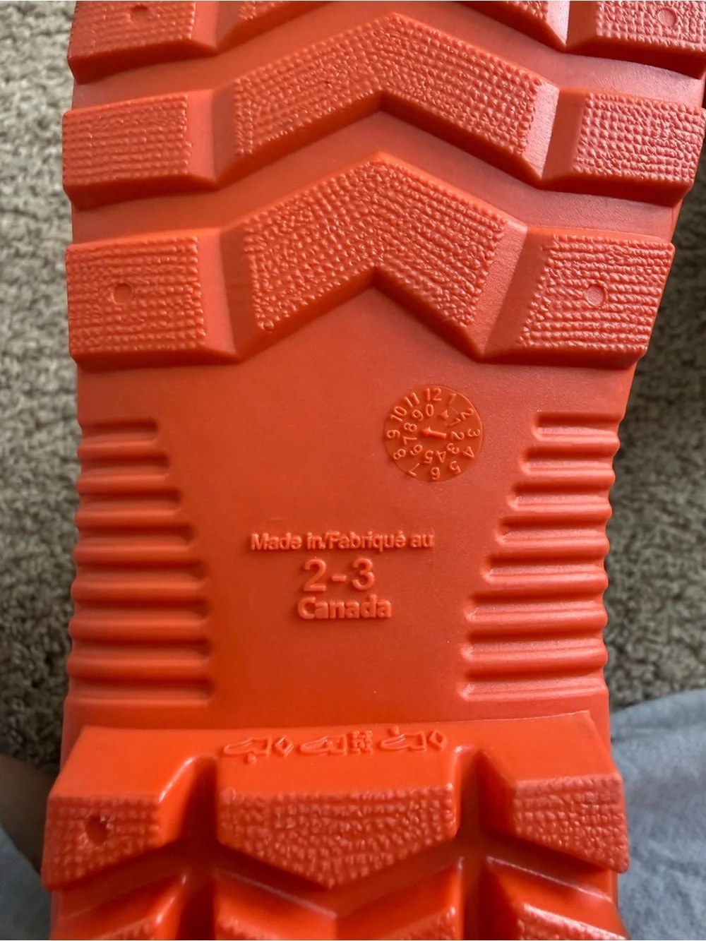 Kids Blue and Orange Rain Boots